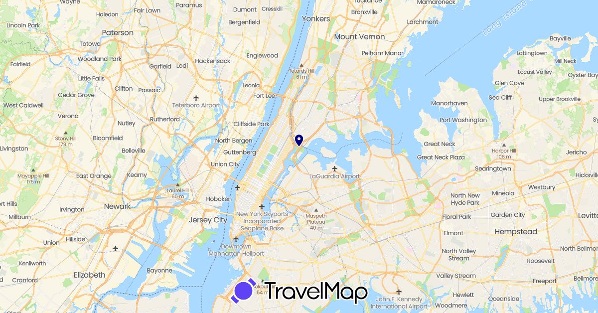 TravelMap itinerary: driving in United States (North America)