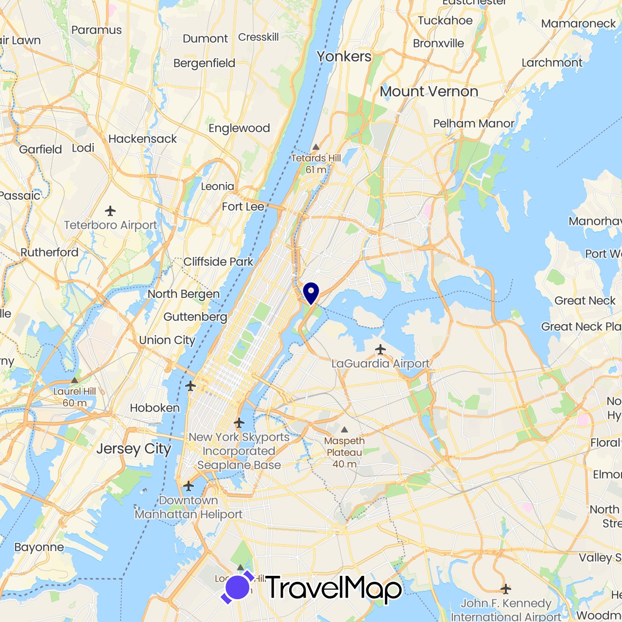 TravelMap itinerary: driving in United States (North America)
