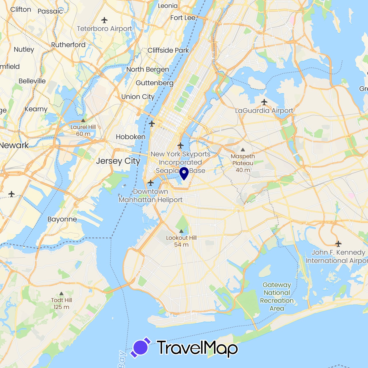 TravelMap itinerary: driving in United States (North America)